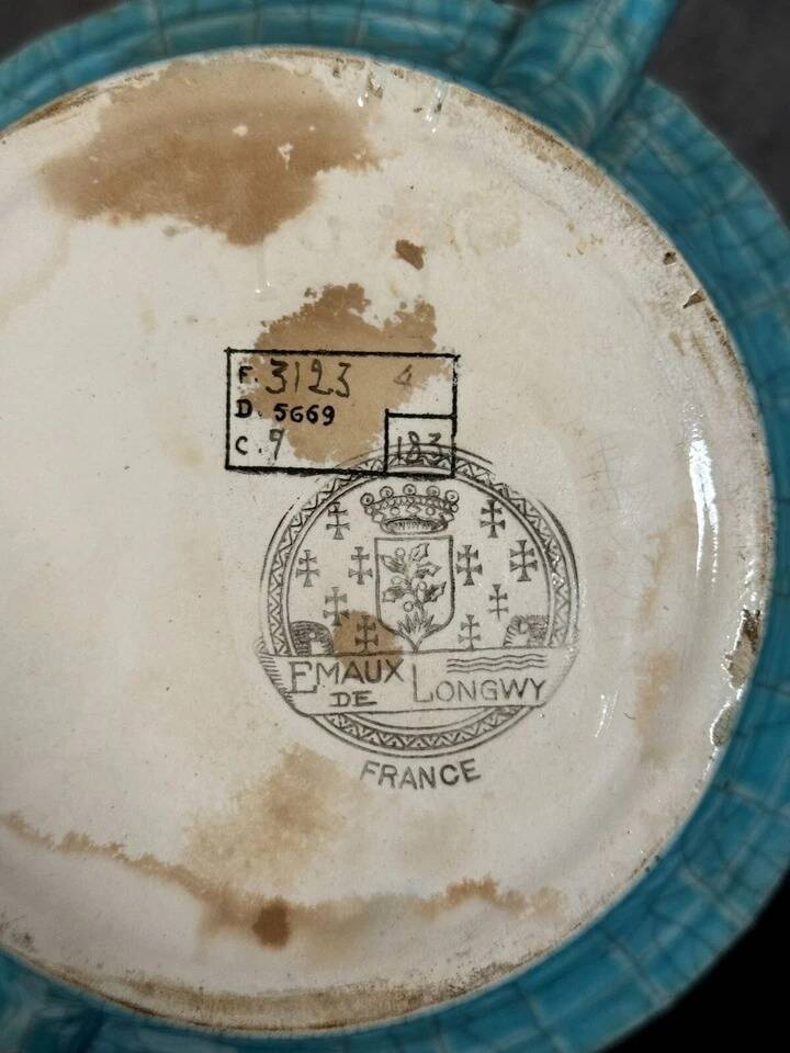 Longwy: Important bowl or empty pocket in polychrome cloisonné enamels