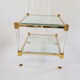 Coffee table in Lucite and Golden steel
