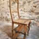Antique French Oak Ladder Library Chair – Metamorphic Stepladder Chair