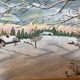 Winter landscape under snow oil on canvas signed