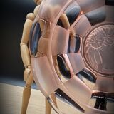 Pink glass dish 3 sunflowers