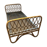 Vintage rattan daybed