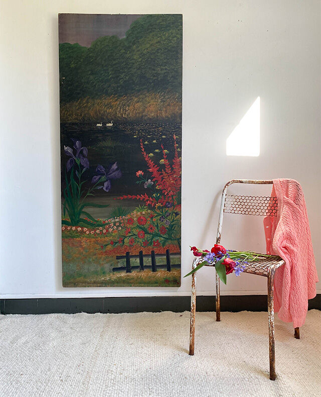 Oil painting on wood