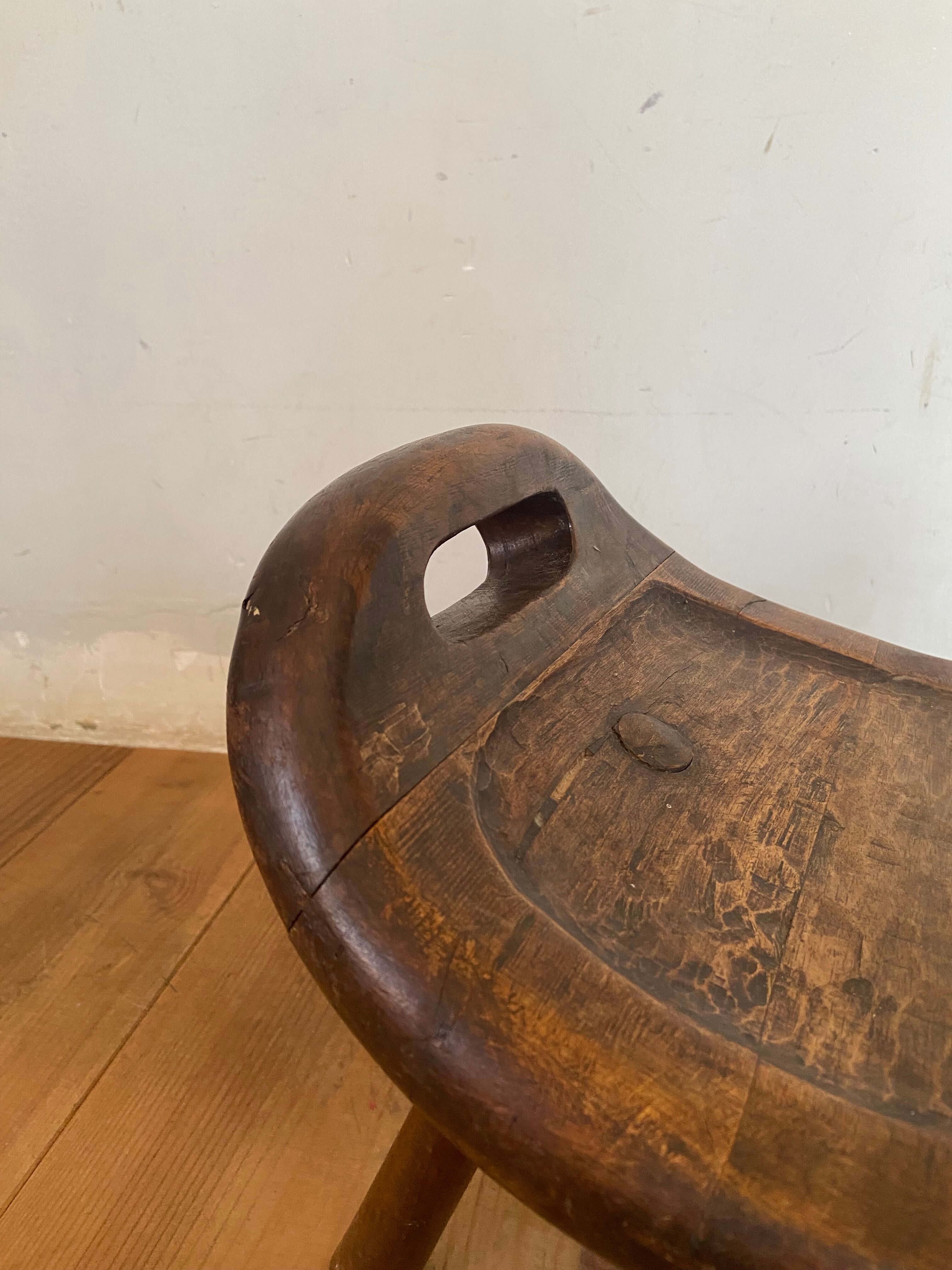 Savoyard milkman's brutalist stool