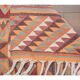 1970s Vintage Turkish Hand-Knotted Wool Cotton Orange Runner Rug 89x287
