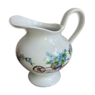 Pot à lait en porcelaine de limoges b & c fleurs myosotis en parfait etat