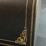 Le Tanneur mail binder sorter leather gilded decoration with small Regency style iron