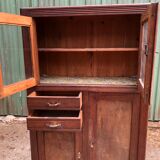Vintage Parisian pine cabinet.