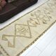 White & Beige Wool Handmade Rug sku 2215