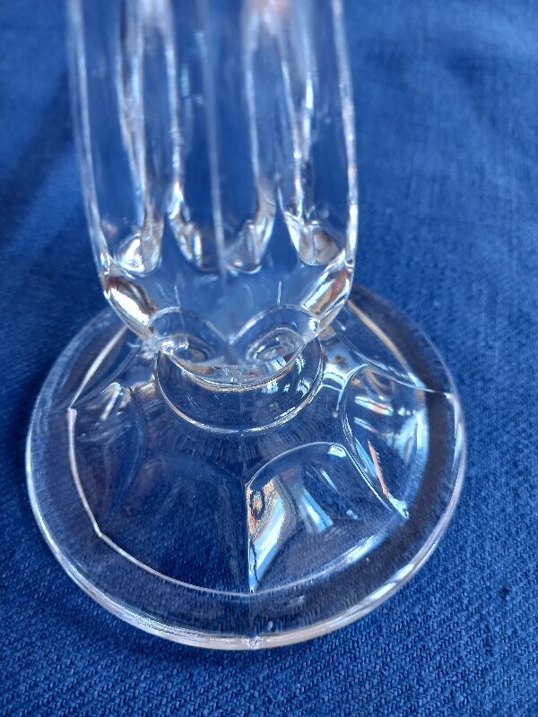 Pair of cut glass candlesticks