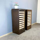 Roller shutter cabinet, dark oak, 1950s