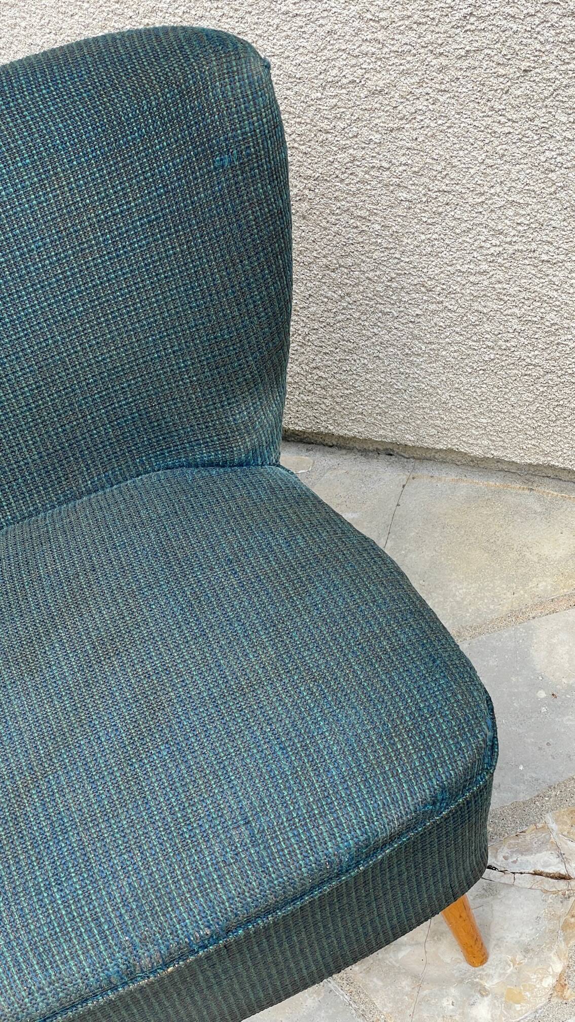 Midnight blue vintage cocktail chair