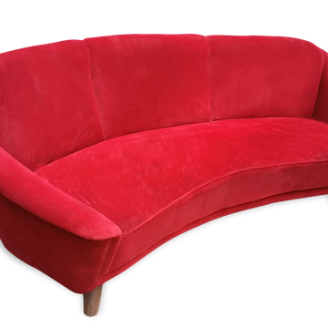 Arc years 50/60 Curved Arc styl Italian sofa