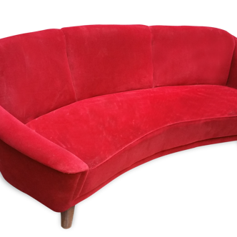 Arc years 50/60 Curved Arc styl Italian sofa