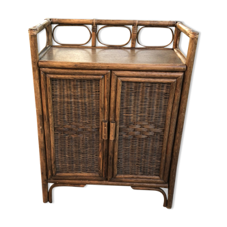 Vintage rattan buffet