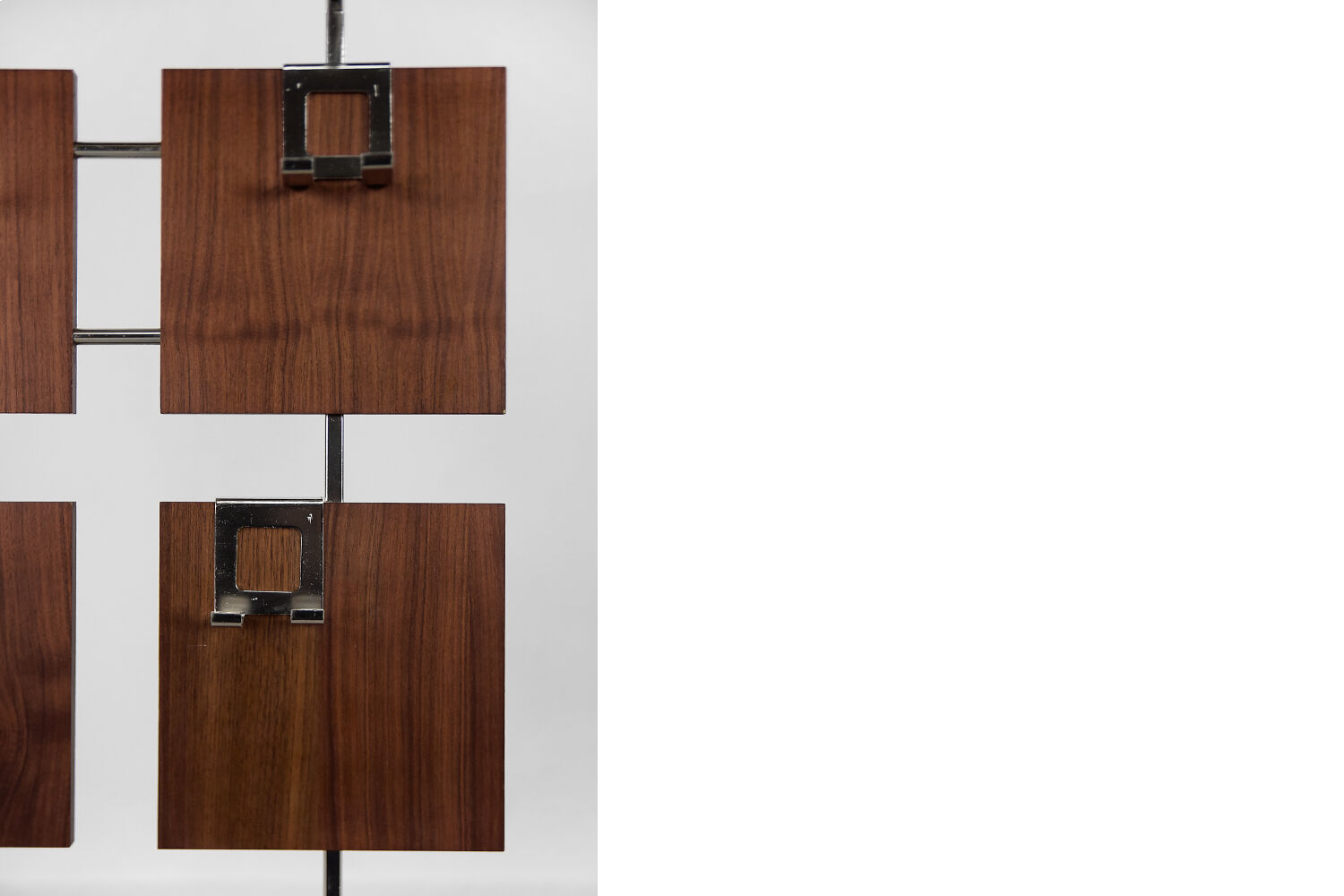 Vintage modern german geometric wall coat rack with umbrella stand, 1960s