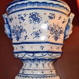 Large cache pot in Nevers earthenware