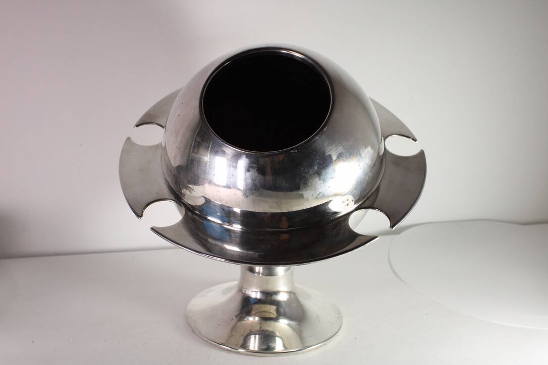 Champagne bucket Sptounik France Silver metal 1940