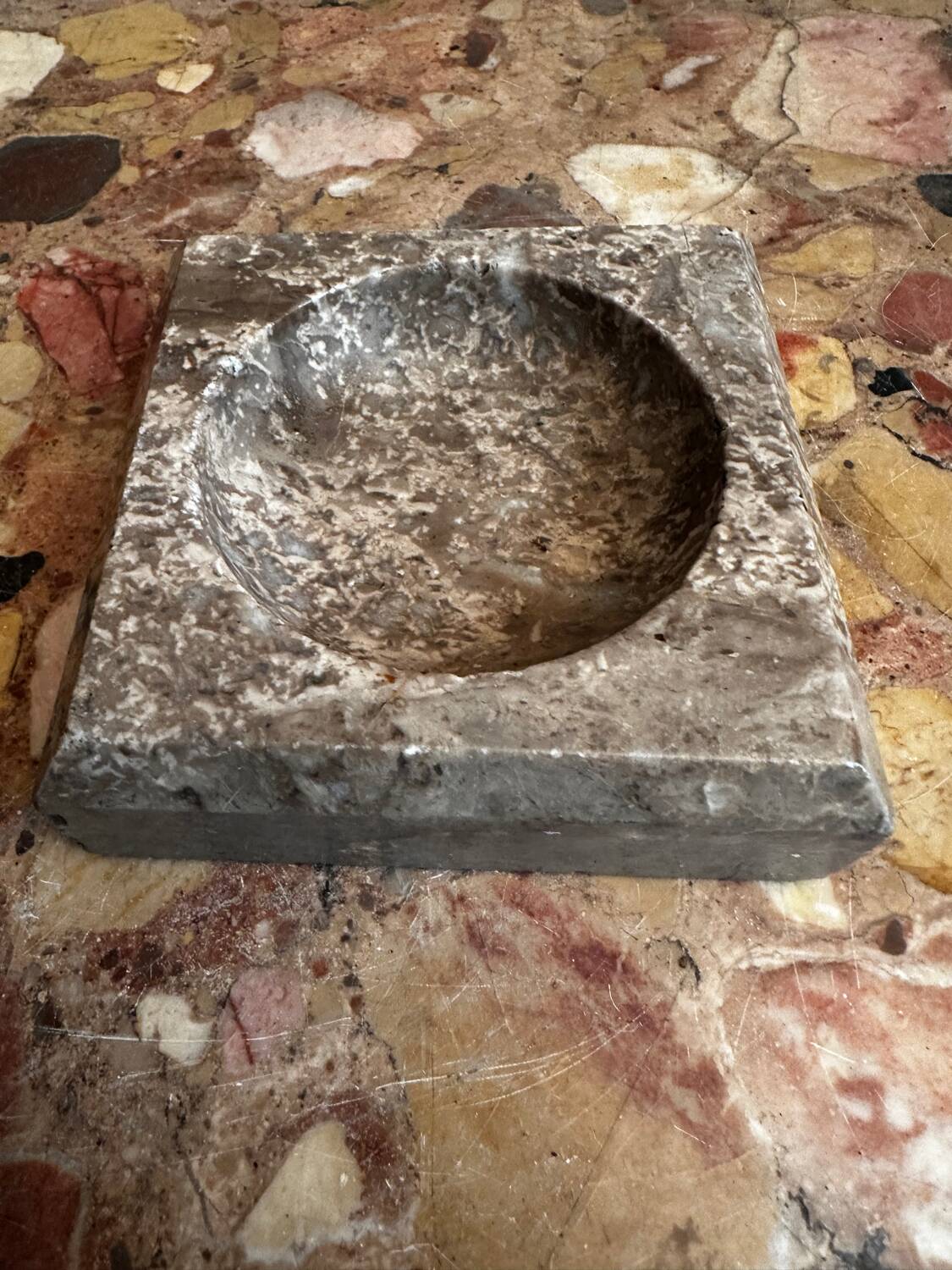 Cendrier en Marbre période Art-Deco 10/10 cm