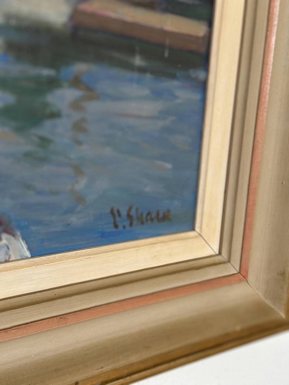 Huile su panneau suédois – « Bateaux » par Eskil Skans