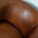 Fauteuil club vintage hollandais en cuir couleur cognac