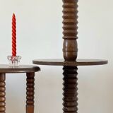 1940s floor lamp in turned wood