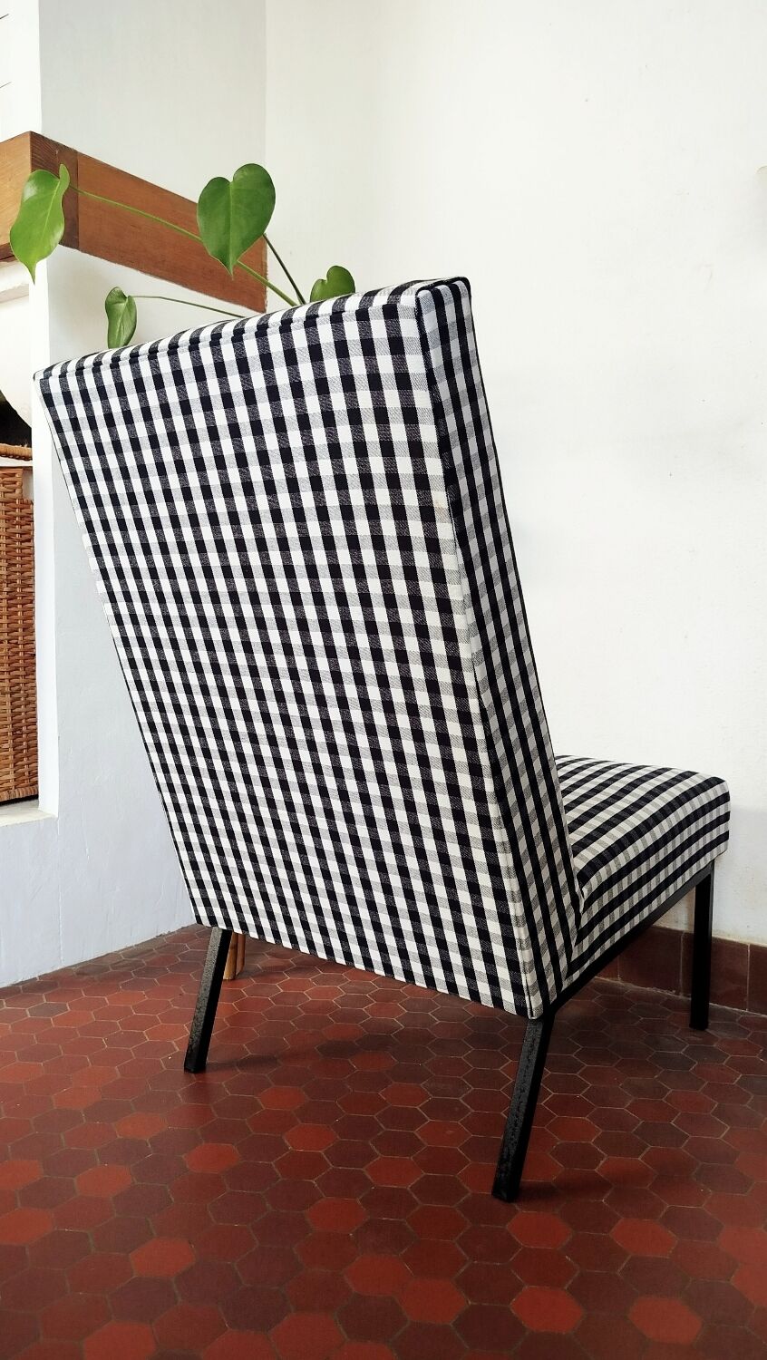 Vintage gingham armchair