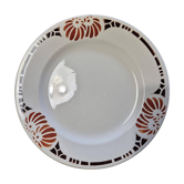 5 assiettes plates Nouvelles Galerie Odette motifs chocolat