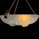 Sabino art deco basin ceiling light signed 1930 France
