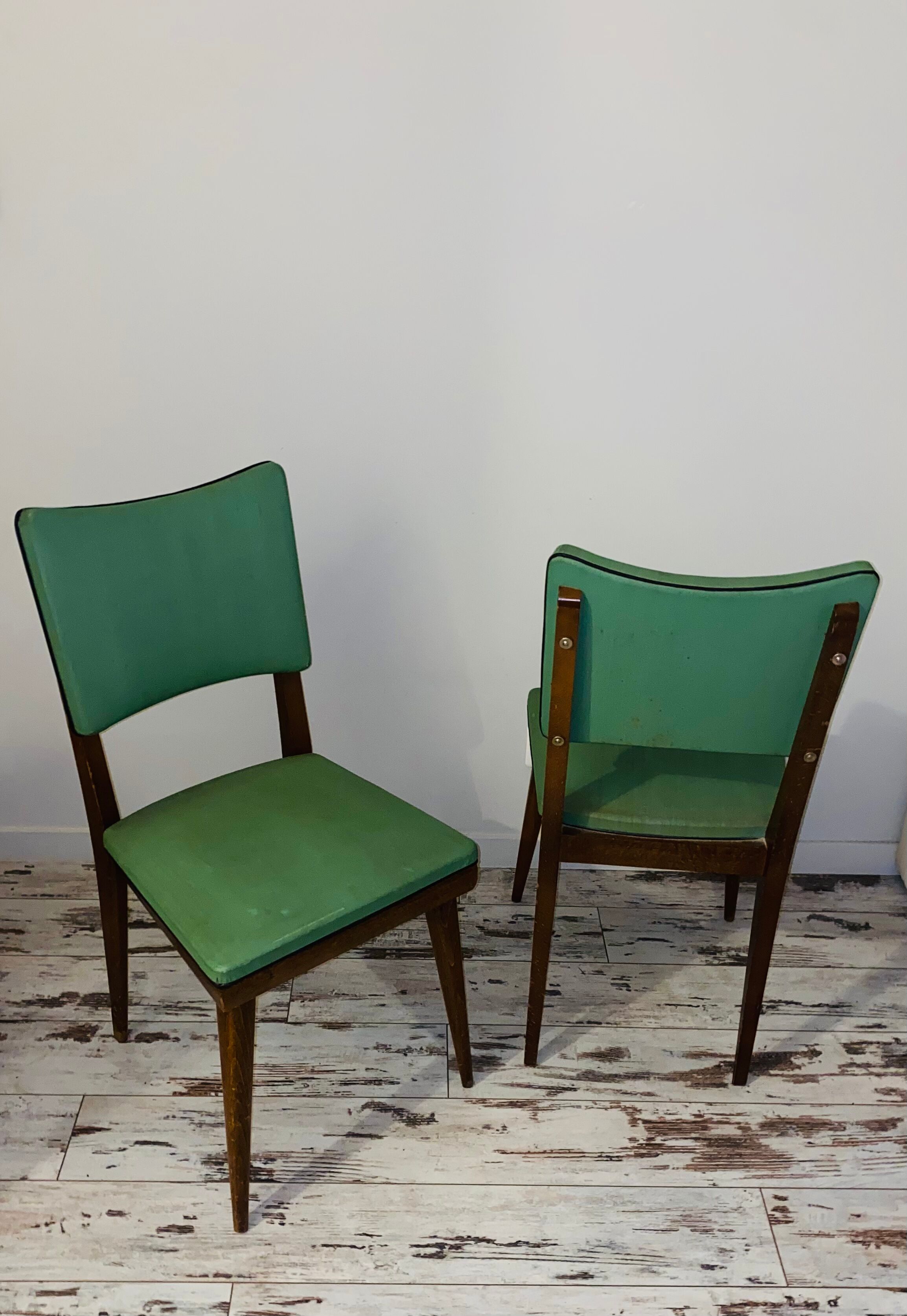 Suite of 5 vintage chair 50s
