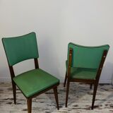 Suite of 5 vintage chair 50s