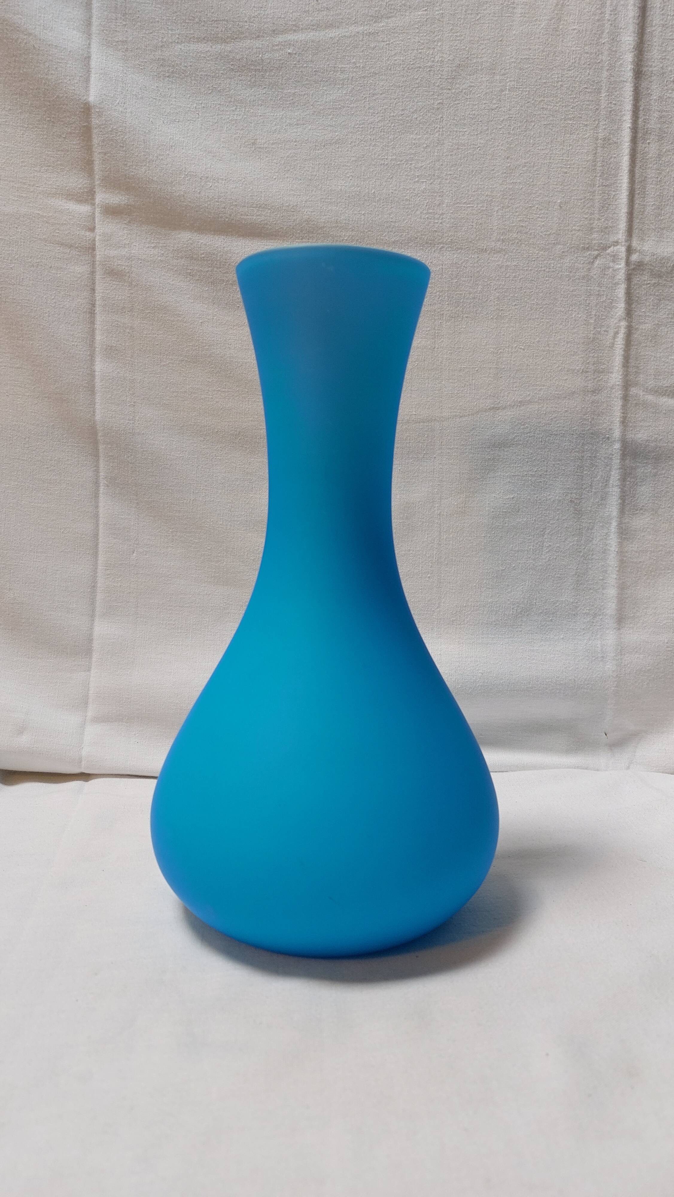 Murano Vase by Carlo Moretti - Florence Opaline sky blue - 70s