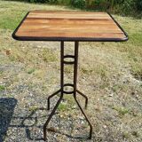 Teak and wrought iron high table