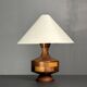 Mid-Century Table Lamp with Geometric Wood Inlay, English, circa 1955–1965