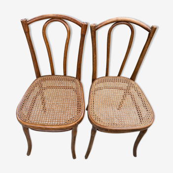 Duo de chaises Thonet bistrot