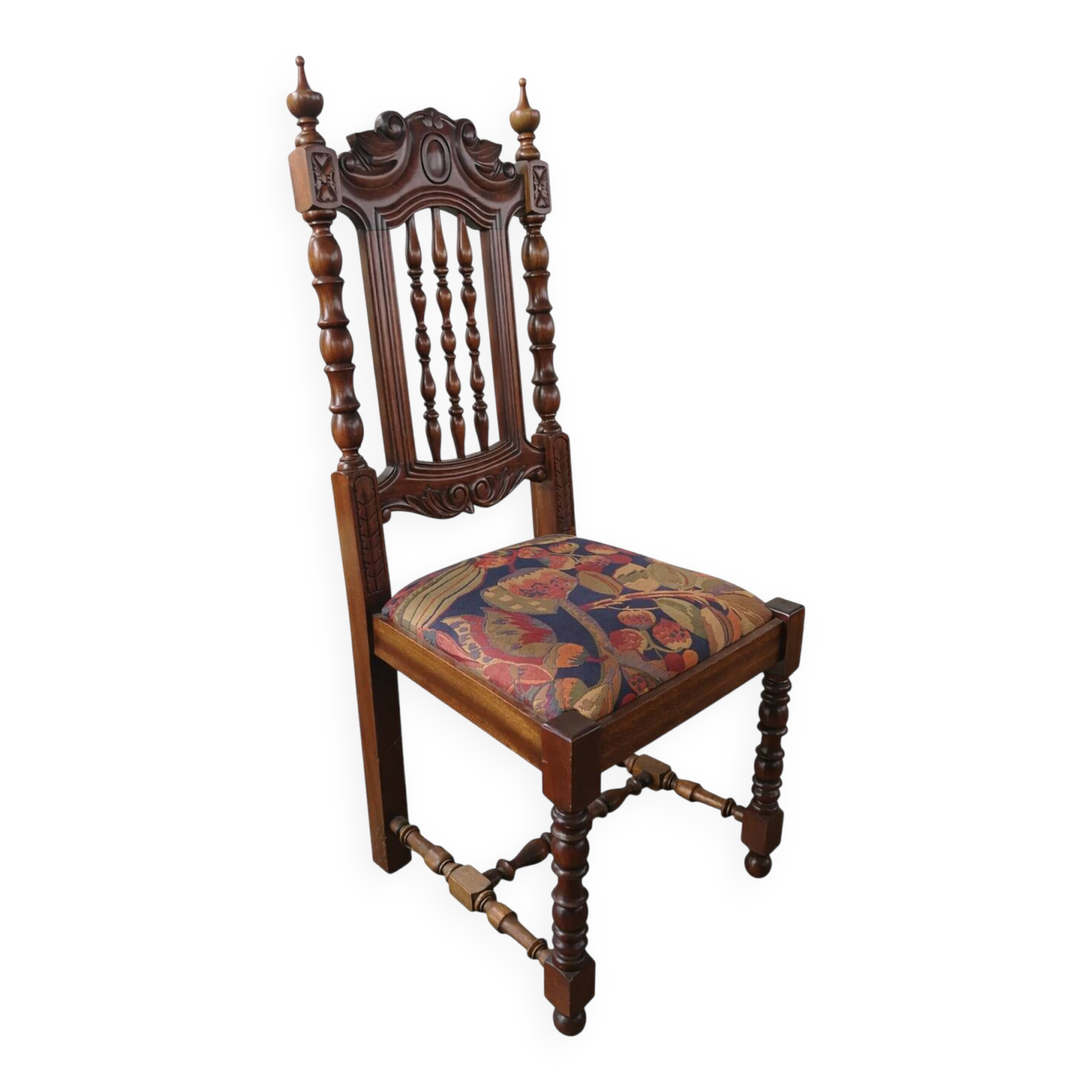 Ltee laval - set of 6 or 12 carved solid wood chairs - very good condition