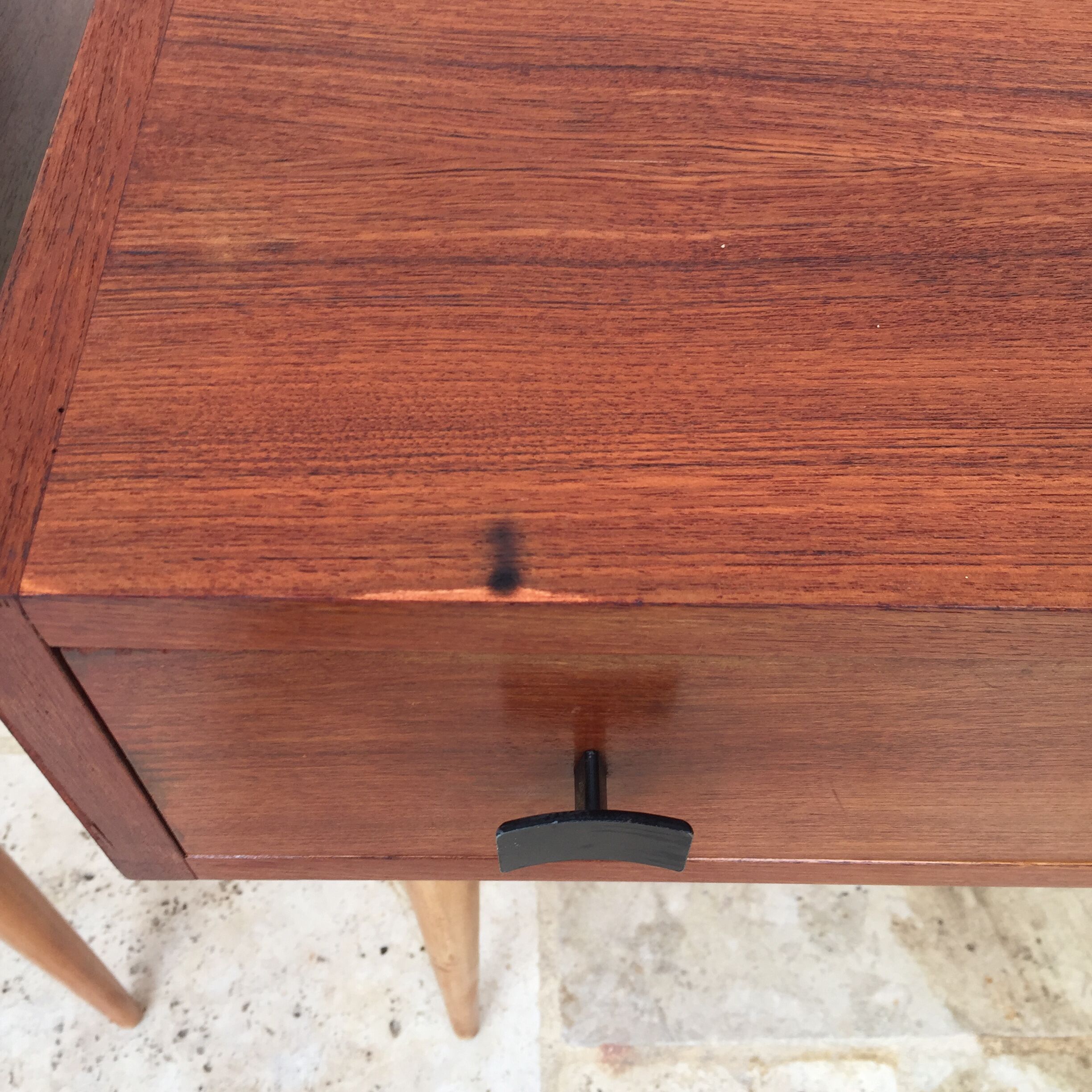 Pair of nightstands vintage teak Scandinavian style