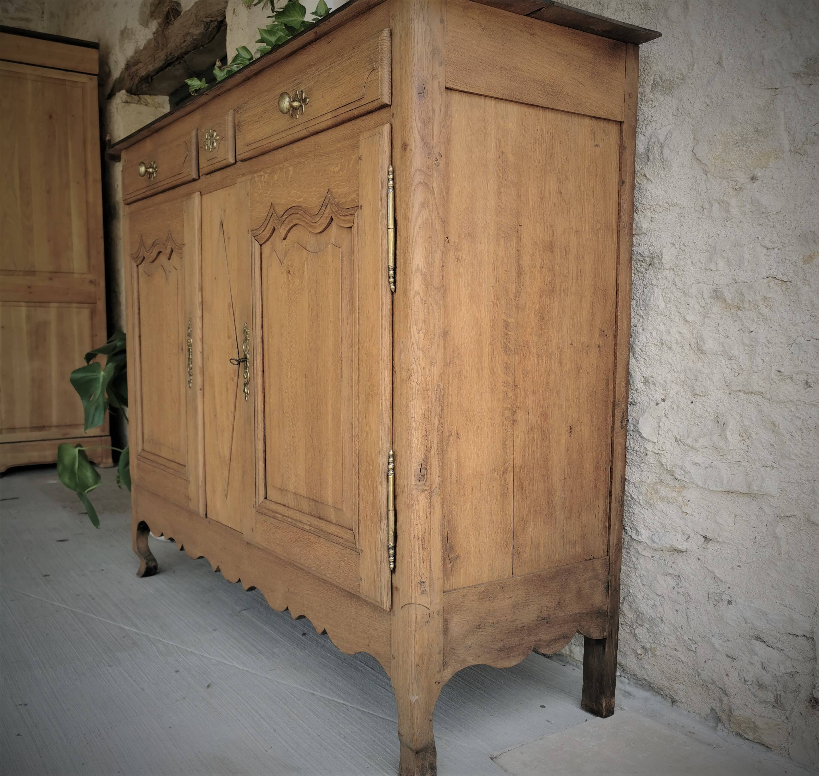 3/4 oak Flemish spent grain sideboard