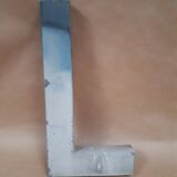 sign letter L metal zinc vintage 1950 1960