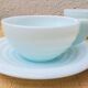 Lot de 3 tasses opaline vert d'eau