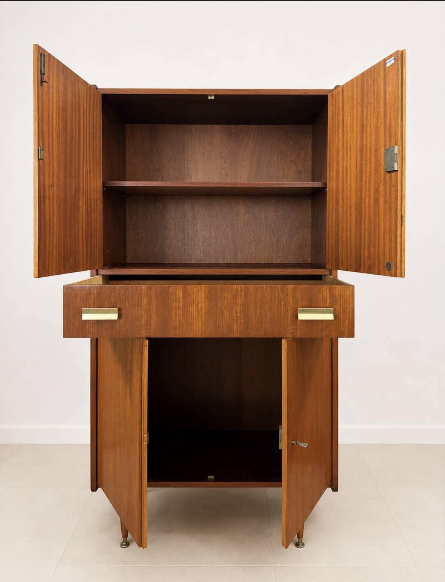 Tall furniture / Vintage teak cabinet - Scandinavian style - 1960s