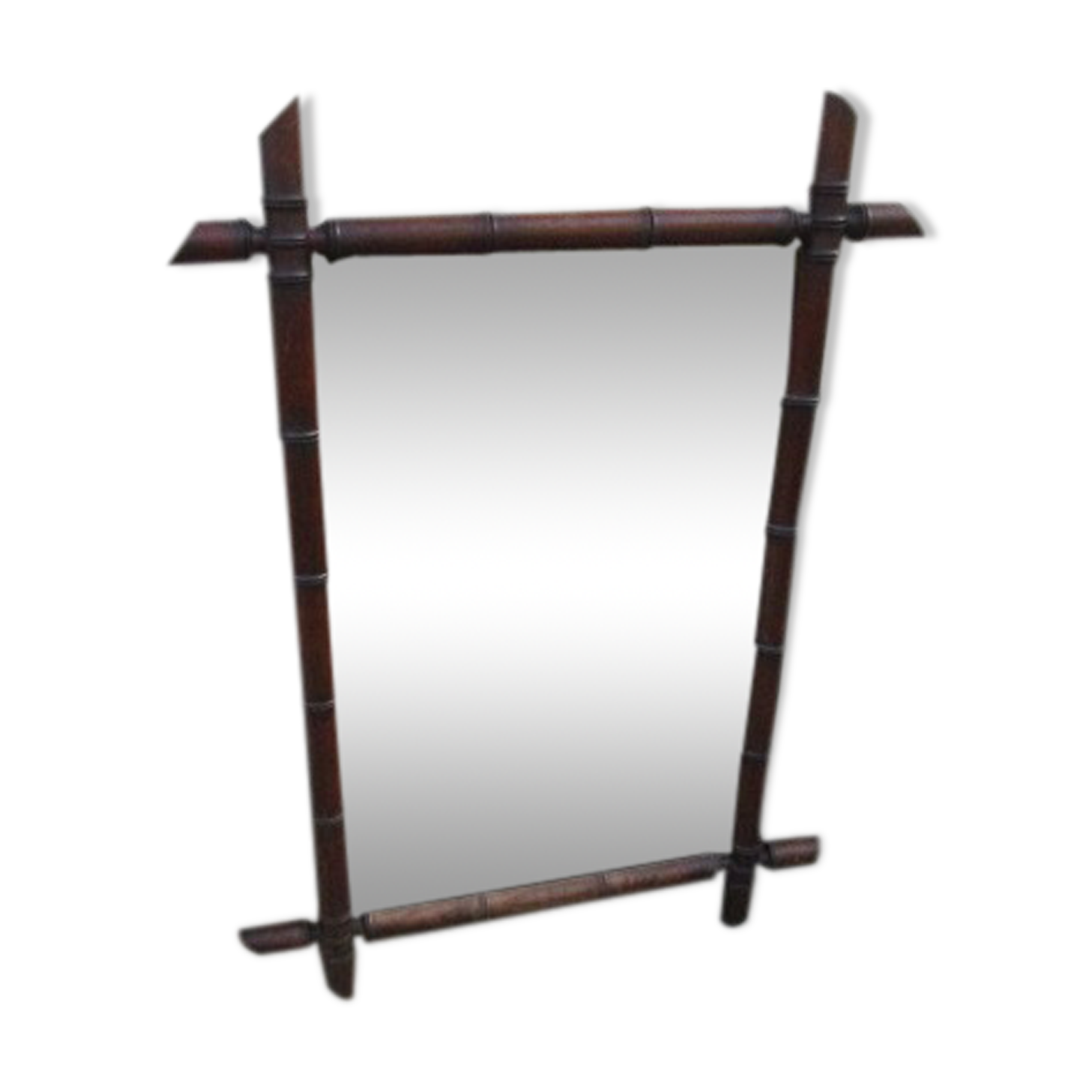 Ancient bamboo mirror 58x37cm