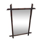 Miroir bambou ancien 58x37cm