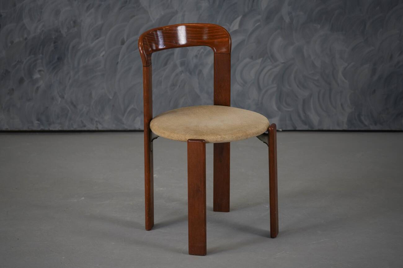 Vintage Hay Rey dining chairs by Bruno Rey for Kush Co, Switzerland 1970s set of 4