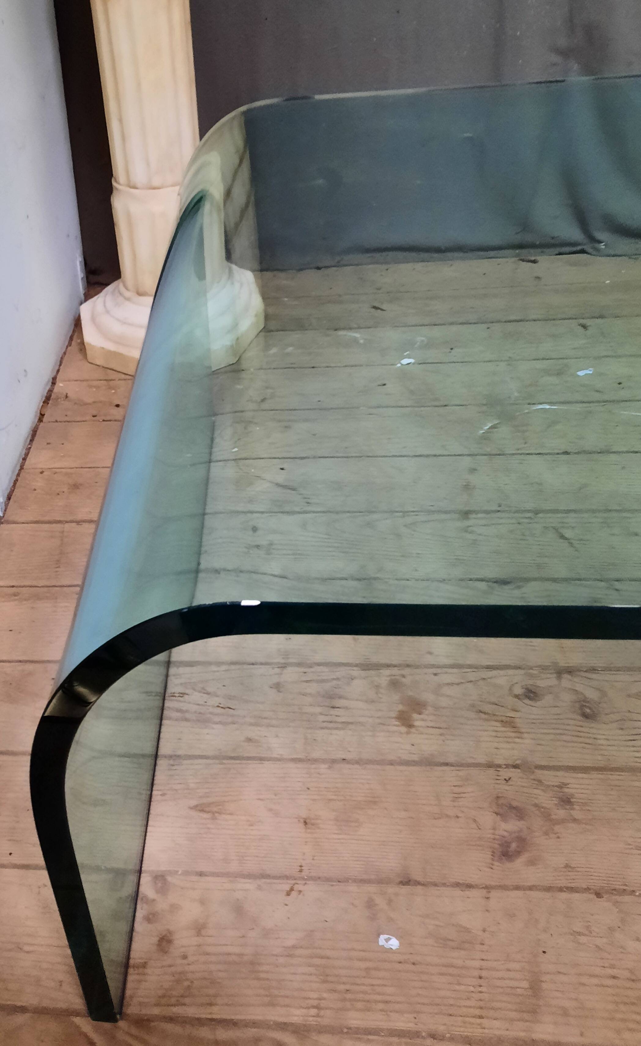 Large glass coffee table