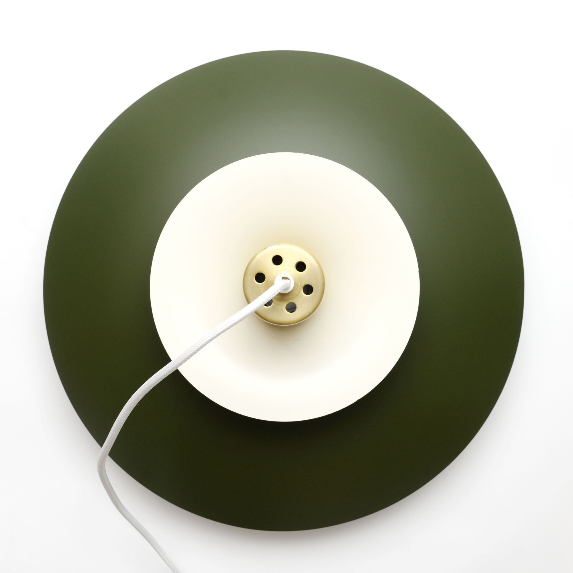 Lampe scandinave, vert bouteille, années 1970