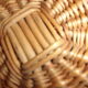 Vintage wicker sun mirror 58cm