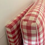 Gingham check sofa bench
