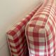 Gingham check sofa bench