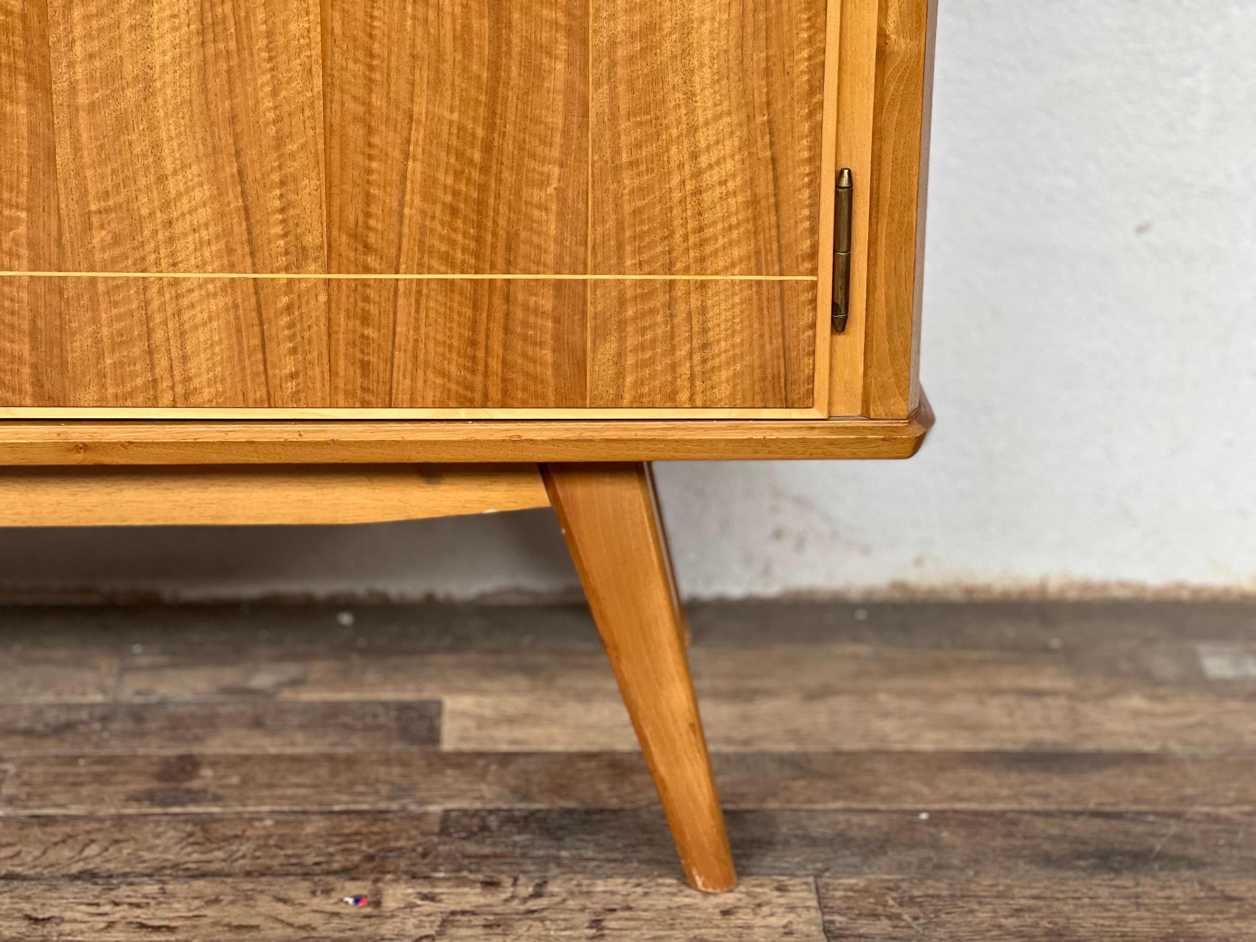 Scandinavian enfilade, tv stand feet vintage compass 1960